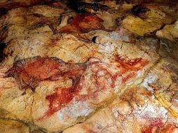 Imagen facilitada por el Museo de Altamira del techo de policromos de la Cueva de Altamira. EFE  /