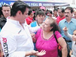 El aspirante priista insistió en que detrás de la presa que se construye en Los Altos hay intereses contrarios a Jalisco. ESPECIAL  /