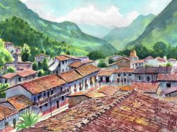 Tradición. Las casas con teja roja y paredes blancas destacan en este nuevo Pueblo Mágico de México.  /