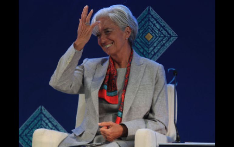 Christine Lagarde, directora gerente del FMI, durante su participación en Foro de Negocios B20. EL UNIVERSAL  /