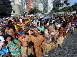 Diversas organizaciones sociales se dieron cita en esta manifestación. AFP  /