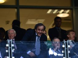 Michel Platiní, presidente de la UEFA, reveló en rueda de prensa sus favoritos para la final de la Eurocopa 2012. AFP  /