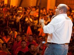 Alfaro durante evento de cierre de campaña en Sayula, ESPECIAL  /