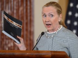 El informe anual del Departamento de Estado fue presentado por la secretaria de Estado Hillary Clinton. EFE  /
