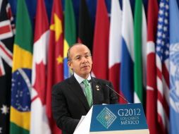 El Presidente Felipe Calderón clausuró los trabajos y destacó el acuerdo para paliar la crisis. NTX  /