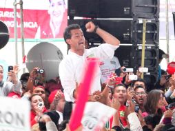 En Tecámac, Peña Nieto dijo que nadie puede comprometer los votos de una ciudadanía. EL UNIVERSAL  /