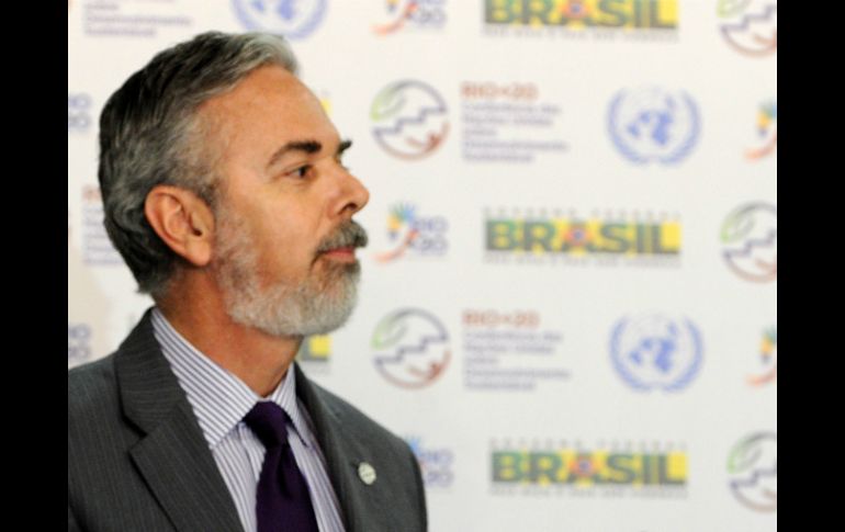 Antonio Patriota, el cansiller que encabeza el grupo de representantes de la Unasur. AFP  /