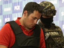 Este jueves fue presentado en las instalaciones de la SIEDO, el presunto hijo de ''El Chapo''. REUTERS  /
