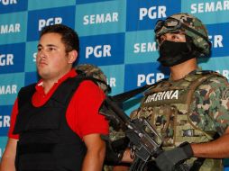 Jesús Alfredo Guzmán Salazar fue presentado por autoridades mexicanas como hijo de Joaquín ''El Chapo'' Guzmán. AP  /