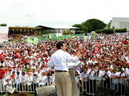Peña Nieto en su discurso en Morelos. EFE  /