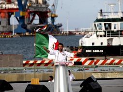 Enrique Peña Nieto se reunió con simpatizantes en el Puerto de Veracruz. EL UNIVERSAL  /