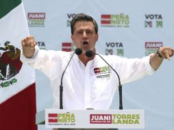 EPN durante un discurso en el estadio Sergio Leon Chavez en Irapuato. REUTERS  /