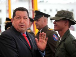 El presidente venezolano Hugo Chávez en el acto conmemorativo del 191° aniversario de la Batalla de Carabobo en Caracas. REUTERS  /