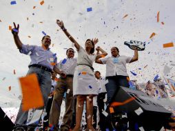 Josefina Vázquez Mota durante cierre de campaña realizado este domingo en el centro del Puerto de Veracruz. EL UNIVERSAL  /