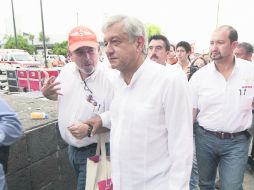 CIERRE EN JALISCO. AMLO estuvo en Guadalajara, en un mitin con el candidato a la gubernatura del Estado, Enrique Alfaro.  /
