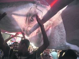 NUEVA ERA. Los egipcios festejan el resultado presidencial, uno de los primeros pasos democráticos tras la caída de la dictadura. AP  /