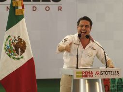 Aristóteles durante un mitin en el municipio de Lagos de Moreno, Jalisco. ARCHIVO  /