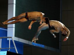 Pacheco y Ruvalcaba se quedaron con el tercer lugar en el trampolín de tres metros sincronizados con la suma de 379.80 puntos. ARCHIVO  /