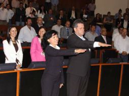 Toma de protesta de consejeros a la judicatura en el Congreso Local.  /
