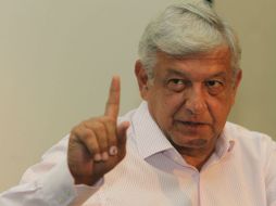 Obrador durante su último diálogo matutino en campaña con la prensa, en Guadalajara.  /