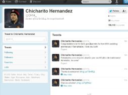 Javier Hernández certificó con un video que @CH14_ es su cuenta oficial. ESPECIAL  /