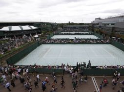 Aspectos del All England Lawn Tennis and Croquet Club, que tendrá mejoras para Londres 2012. AFP  /