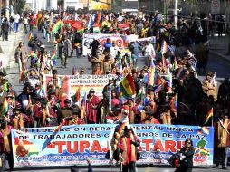 Los indígenas amazónicos se oponen a la construcción de una vía que  atraviesa el parque nacional TIPNIS. AFP  /