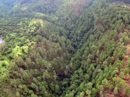 Escena de la zona donde se encontró el helicóptero de la Armada.  /