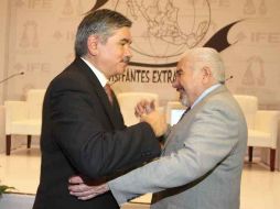 Valdés Zurita y Luna Ramos durante la inauguración del Programa Informativo para Visitantes Extranjeros ''PIVE México 2012''. NTX  /