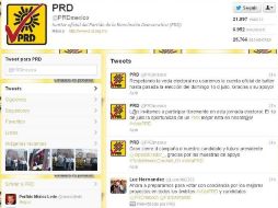 El PRD anuncia que no usará su cuenta de Twitter oficial hasta pasada la elección, a fin de respetar la veda electoral. ESPECIAL  /
