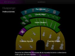La aplicación cuenta con  un interactivo en el que se puede simular ser un director de orquesta. ESPECIAL  /