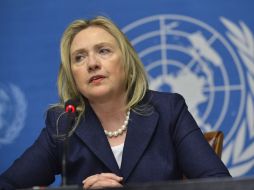 Hillary Clinton comparece ante la prensa luego de la cumbre del Grupo por la Acción de Siria. EFE  /