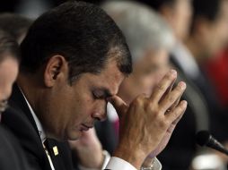 Rafael Correa celebró medidas tomadas en la Cumbre del Mercosur contra Paraguay. AP  /