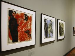 Vista de la obra 'Pareja Joven' del artista Emil Nolde, que forma parte de las muestras del MoMA de Nueva York, en Bellas Artes. EFE  /