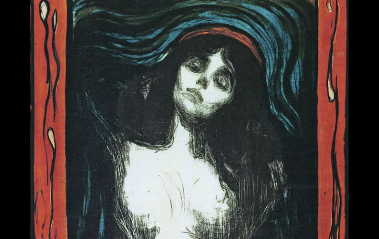 ''Madonna'', de Munch, de la cual pintó cinco versiones entre 1894 y 1895, estará en exhibición en la Ciuda de México. AP  /