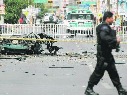 Foto del 15 de julio de 2010, cuando un ataque activado por medio de un celular mató a cuatro personas en Ciudad Juárez. ESPECIAL  /