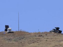 Un sistema de batería antiaérea en una base militar turca situada en la frontera con Siria. EFE  /