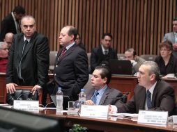 Consejeros del IFE durante la sesión extraordinaria del instituto.  NOTIMEX  /