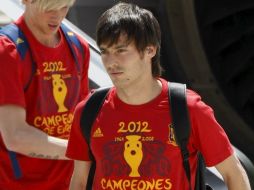 A su regreso a españa, el delantero del City ha sido objeto de toda clase de homenajes tras coronarse en la Euro con la Selección. EFE  /