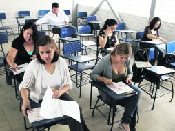 Una de las sedes de aplicación de la prueba fue la Secundaria Técnica Número 1, en la que sólo estuvieron presentes 50 docentes.  /