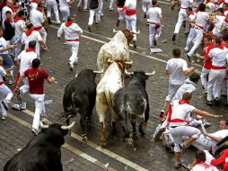 Al final del encierro, 14 personas recibieron asistencia médica. EFE  /