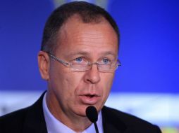 El director técnico de la selección de Brasil, Mano Menezes, presentó la convocatoria de jugadores para Londres 2012. EFE  /
