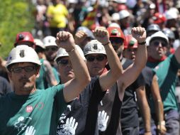 La Marcha Negra entrando en Alcalá de Henares. El miércole se unirán al resto de los mineros en la capital. EFE  /