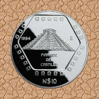 Banco de México emite monedas alusivas a Chichen Itzá
