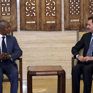 Kofi Annan se reúne con presidente sirio en Damasco