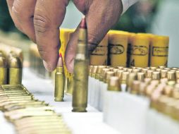 PARQUE. Entre los decomisos, destacan 109 mil 44 balas de diferentes calibres.  /