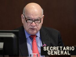 José Miguel Insulza, manifestó hoy su oposición a suspender a Paraguay del organismo multilateral. AP  /