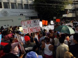 Alrededor de 300 personas acudieron al Tribunal Electoral del Poder Judicial del Estado de Jalisco.  /