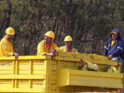 Bomberos y Protección Civil veracruzanos combatieron el fuego registrado en Papantla. ARCHIVO  /