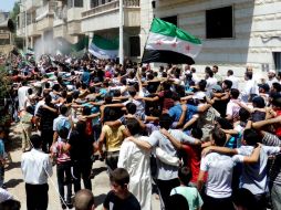 Activistas de oposición en la provincia de Hama, Siria. AP  /